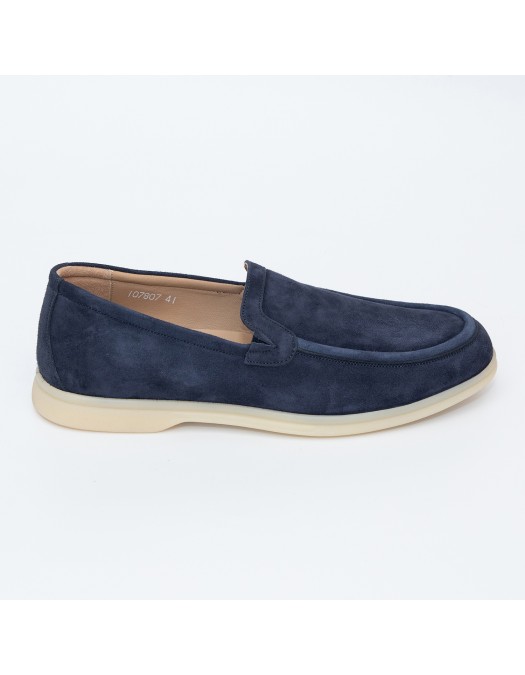 Laofers FRANCESCHETTI,CAMOSCIO ,Bleumarin - 107800726560501
