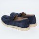 Laofers FRANCESCHETTI,CAMOSCIO ,Bleumarin - 107800726560501