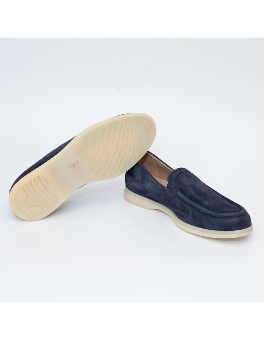 Laofers FRANCESCHETTI,CAMOSCIO ,Bleumarin - 107800726560501