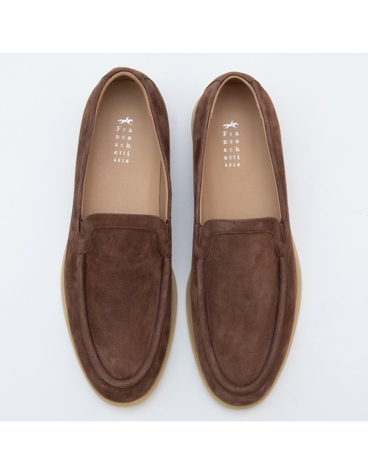 Laofers FRANCESCHETTI,CAMOSCIO ,Brown - 107800726560810