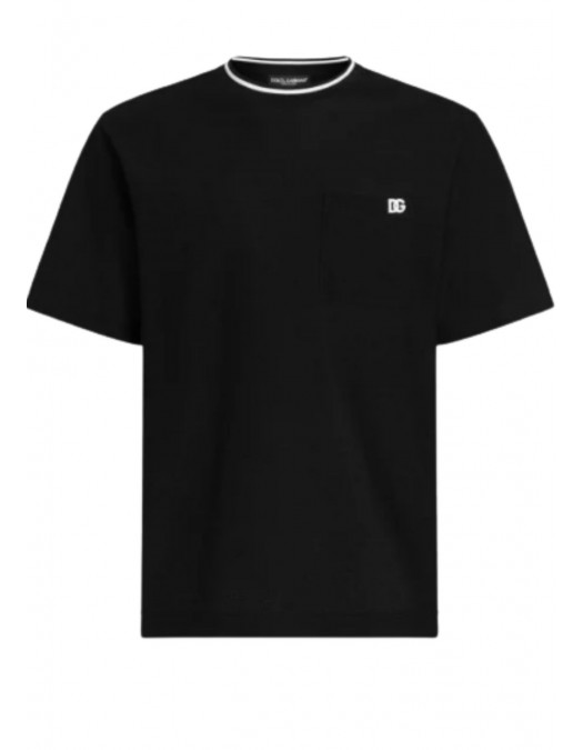 TRICOU DOLCE & GABBANA, Classic, Logo Embroidered, Black - G8ST3ZHU7UTN0000 TRICOU DOLCE & GABBANA, Classic, Logo Embroidered, Black - G8ST3ZHU7UTN0000