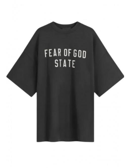 Tricou FEAR OF GOD, Logo Insert, Long Oversized, Black - 125BT242000FBLACK Tricou FEAR OF GOD, Logo Insert, Long Oversized, Black - 125BT242000FBLACK