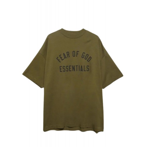 Tricou FEAR OF GOD, Logo Insert, Olive Oversized Tricou FEAR OF GOD, Logo Insert, Olive Oversized