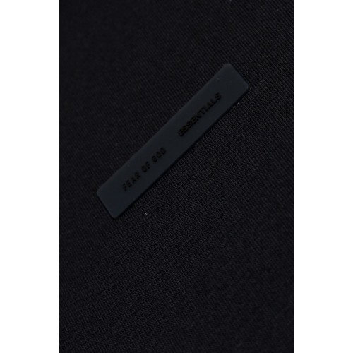 Tricou FEAR OF GOD,Essentials BLACK T-shirt with logo patch Tricou FEAR OF GOD,Essentials BLACK T-shirt with logo patch