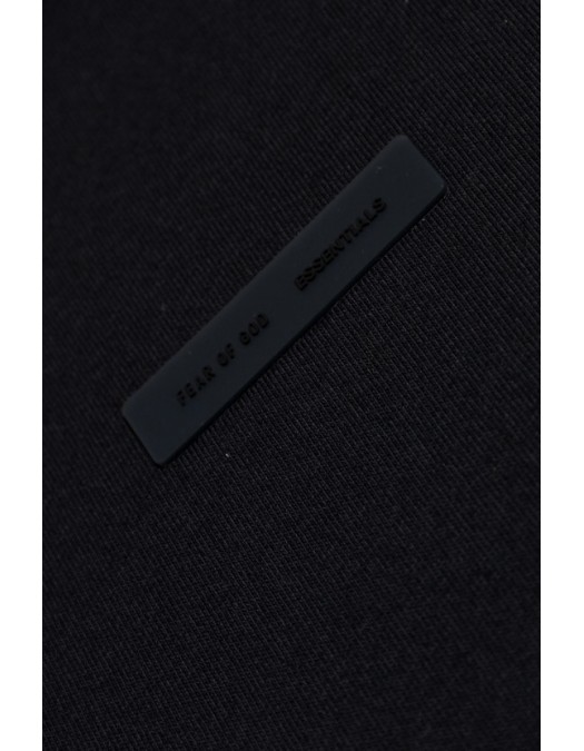 Tricou FEAR OF GOD,Essentials BLACK T-shirt with logo patch - 125SP254280FJETBLACK