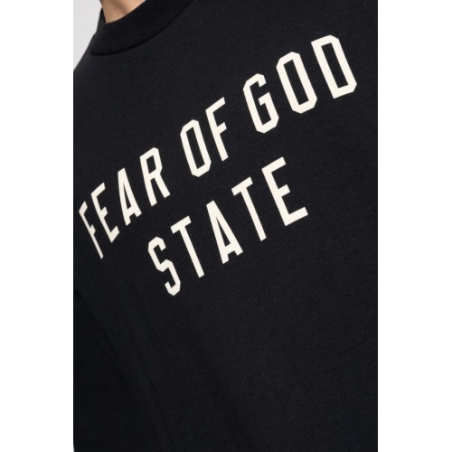 Tricou FEAR OF GOD,Essentials BLACK T-shirt with printed logo Tricou FEAR OF GOD,Essentials BLACK T-shirt with printed logo
