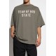 Tricou FEAR OF GOD, Essentials GREEN T-shirt with printed logo - 125SP254477FMOSS
