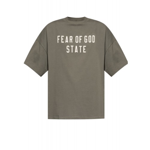Tricou FEAR OF GOD, Essentials GREEN T-shirt with printed logo Tricou FEAR OF GOD, Essentials GREEN T-shirt with printed logo