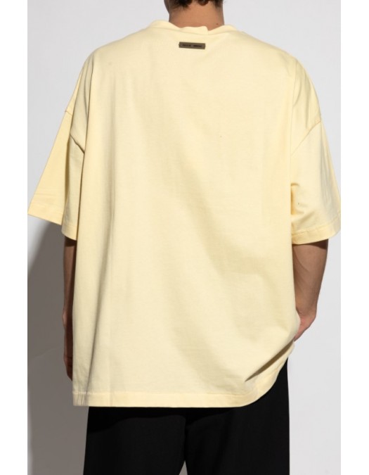 Tricou FEAR OF GOD, Essentials YELLOW T-shirt with printed logo - 125SP254478FGARDENYELLOW