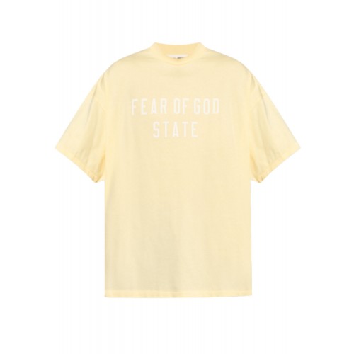 Tricou FEAR OF GOD, Essentials YELLOW T-shirt with printed logo Tricou FEAR OF GOD, Essentials YELLOW T-shirt with printed logo