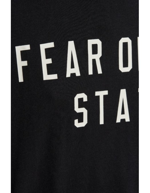 Tricou FEAR OF GOD,Essentials BLACK T-shirt with printed logo - 125SP257160FWJETBLACK