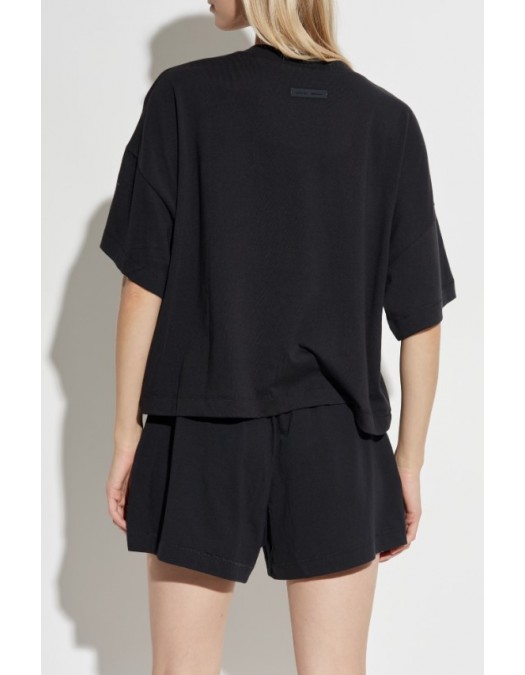 Tricou FEAR OF GOD,Essentials BLACK T-shirt with printed logo - 125SP257160FWJETBLACK