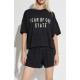 Tricou FEAR OF GOD,Essentials BLACK T-shirt with printed logo - 125SP257160FWJETBLACK