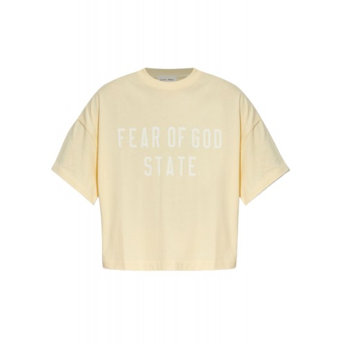 Tricou FEAR OF GOD, Essentials YELLOW T-shirt with printed logo Tricou FEAR OF GOD, Essentials YELLOW T-shirt with printed logo