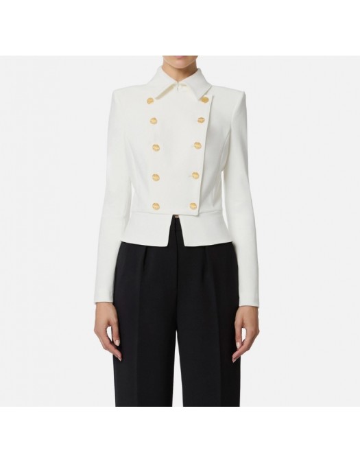 SACOU ELISABETTA FRANCHI, bi-elastic fabric with jewel buttons - 1310925079054 SACOU ELISABETTA FRANCHI, bi-elastic fabric with jewel buttons - 1310925079054