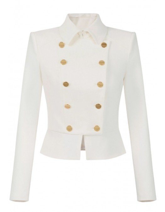 SACOU ELISABETTA FRANCHI, bi-elastic fabric with jewel buttons - 1310925079054 SACOU ELISABETTA FRANCHI, bi-elastic fabric with jewel buttons - 1310925079054