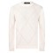 Pulover GRAN SASSO,Diamond-patterned cashmere crew neck sweater