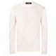 Pulover GRAN SASSO,Diamond-patterned cashmere crew neck sweater - 1315615553001