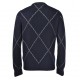 Pulover GRAN SASSO,Diamond-patterned cashmere crew neck sweater,Bleumrin - 1315615553598 Pulover GRAN SASSO,Diamond-patterned cashmere crew neck sweater,Bleumrin - 1315615553598