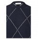 Pulover GRAN SASSO,Diamond-patterned cashmere crew neck sweater,Bleumrin - 1315615553598 Pulover GRAN SASSO,Diamond-patterned cashmere crew neck sweater,Bleumrin - 1315615553598
