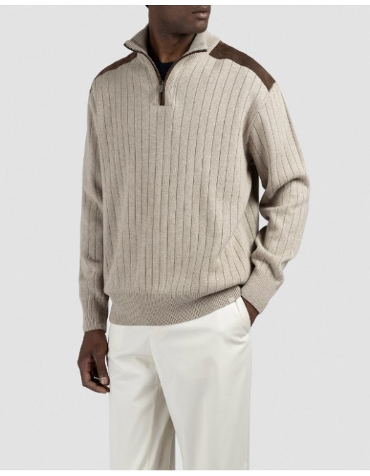 Pulover Paul & Shark ,wool cashmere half zip - 15311113119