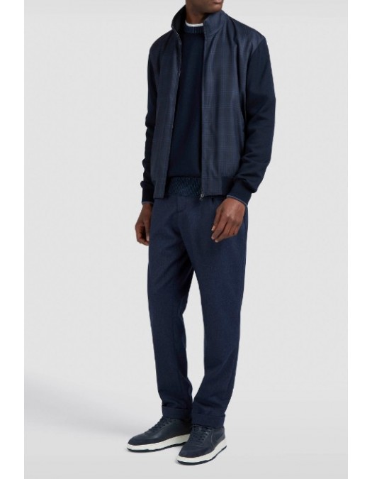 JACHETA Paul & Shark,Merino Extrafine wool hybrid zip-up Sweater - 15311245050