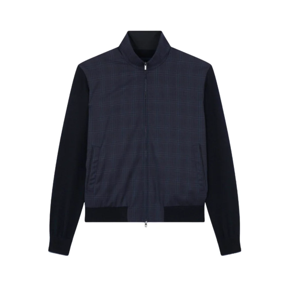 JACHETA Paul & Shark,Merino Extrafine wool hybrid zip-up Sweater