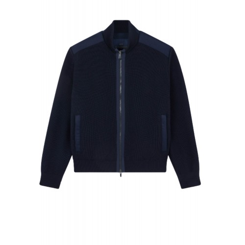 Jacheta PAUL&SHARK, Zip-up cardigan in Soft Cool Touch wool with Typhoon® Re-4x4 Stretch details Jacheta PAUL&SHARK, Zip-up cardigan in Soft Cool Touch wool with Typhoon® Re-4x4 Stretch details