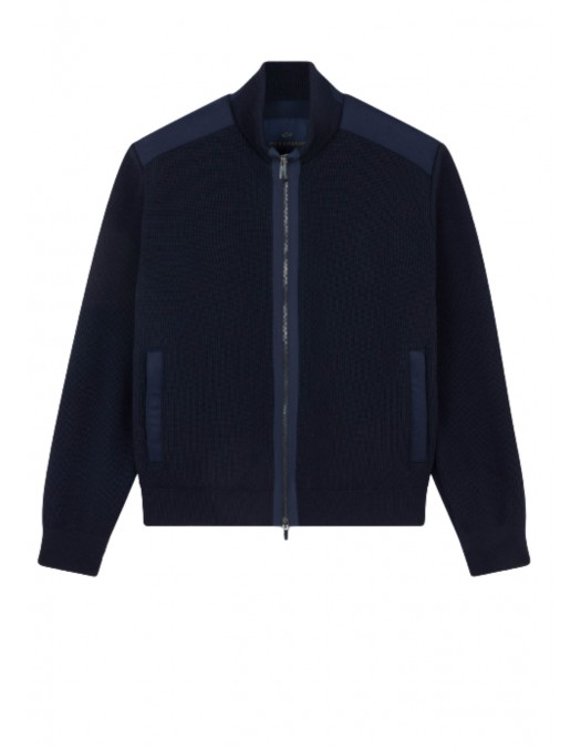 Jacheta PAUL&SHARK, Zip-up cardigan in Soft Cool Touch wool with Typhoon® Re-4x4 Stretch details - 15311247050 Jacheta PAUL&SHARK, Zip-up cardigan in Soft Cool Touch wool with Typhoon® Re-4x4 Stretch details - 15311247050