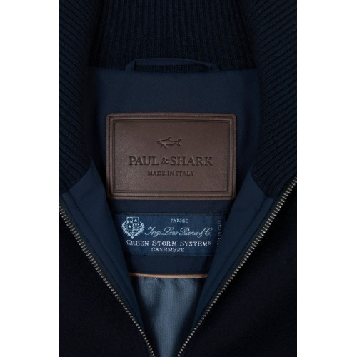 JACHETA Paul & Shark,, Wool and cashmere Hybrid blouson,Bleumarin JACHETA Paul & Shark,, Wool and cashmere Hybrid blouson,Bleumarin