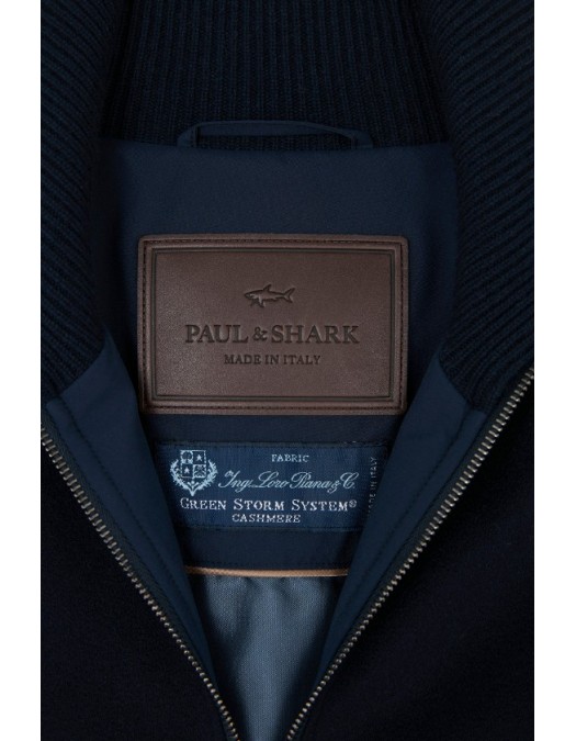 JACHETA Paul & Shark,  Wool and cashmere Hybrid blouson,Bleumarin - 15311293050
