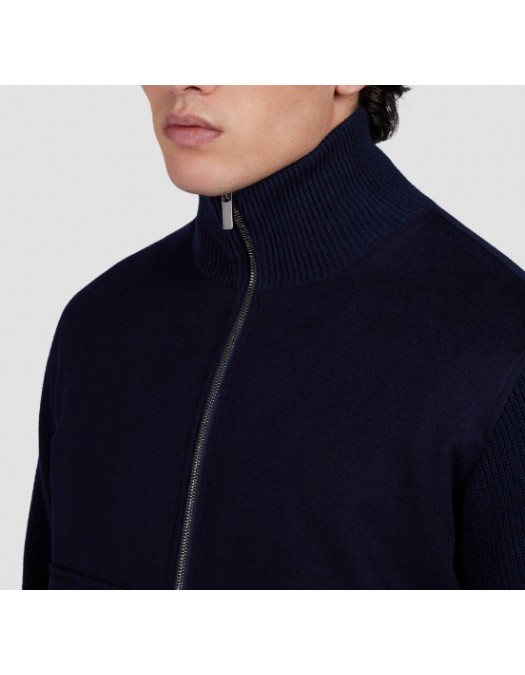 JACHETA Paul & Shark,  Wool and cashmere Hybrid blouson,Bleumarin - 15311293050