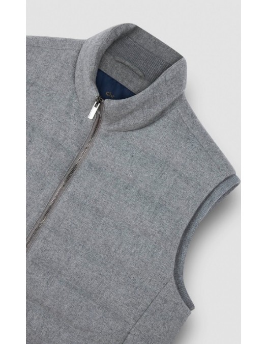 Vesta Paul & Shark,Padded gilet in wool and cashmere - 15312380067