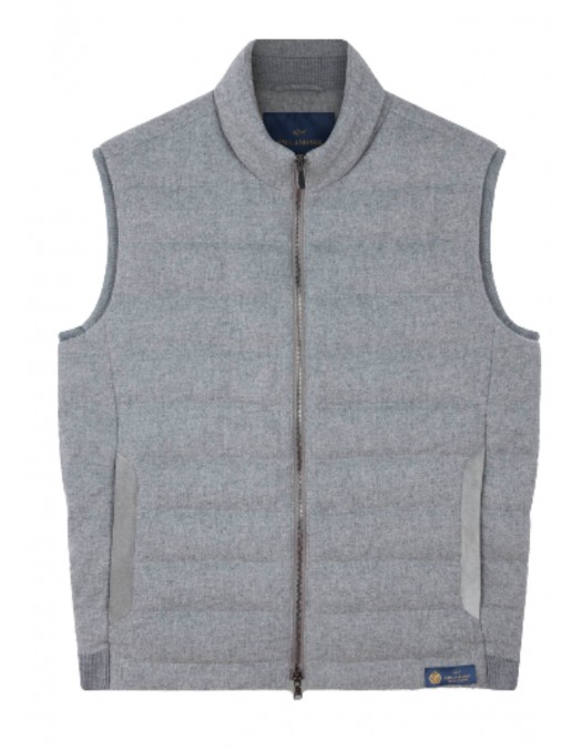 Vesta Paul & Shark,Padded gilet in wool and cashmere - 15312380067