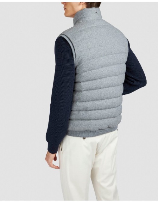 Vesta Paul & Shark,Padded gilet in wool and cashmere - 15312380067