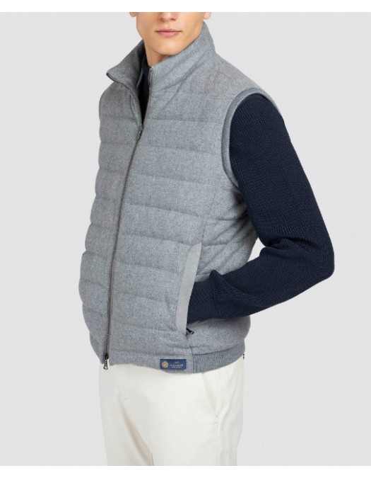 Vesta Paul & Shark,Padded gilet in wool and cashmere - 15312380067