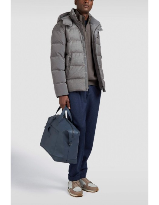 Geaca PAUL&SHARK, Wool and silk puffer jacket with contrast inserts - 15312451090 Geaca PAUL&SHARK, Wool and silk puffer jacket with contrast inserts - 15312451090