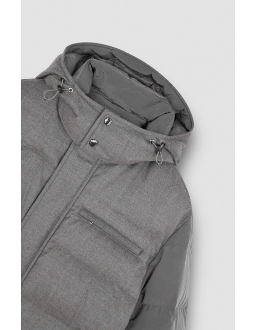 Geaca PAUL&SHARK, Wool and silk puffer jacket with contrast inserts - 15312451090 Geaca PAUL&SHARK, Wool and silk puffer jacket with contrast inserts - 15312451090