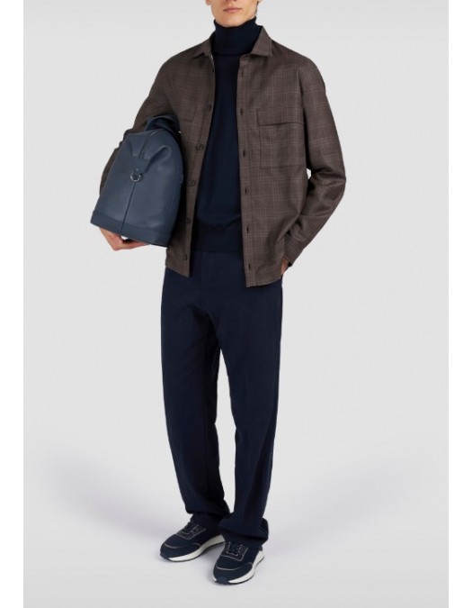 Camasa Paul & Shark,Wool overshirt with checkered pattern - 15313335090