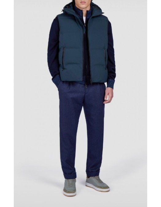 Pantaloni Paul & Shark,Wool blend trousers with pleats - 15314077013
