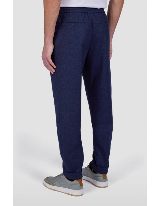 Pantaloni Paul & Shark,Wool blend trousers with pleats - 15314077013