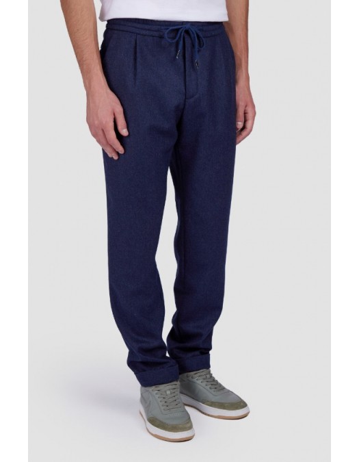 Pantaloni Paul & Shark,Wool blend trousers with pleats - 15314077013