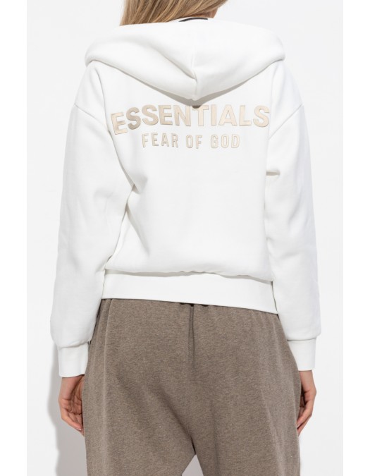 Hanorac FEAR OF GOD, Essentials WHITE Sweatshirt with logo - 192SP255094FWCLOUDWHITE Hanorac FEAR OF GOD, Essentials WHITE Sweatshirt with logo - 192SP255094FWCLOUDWHITE