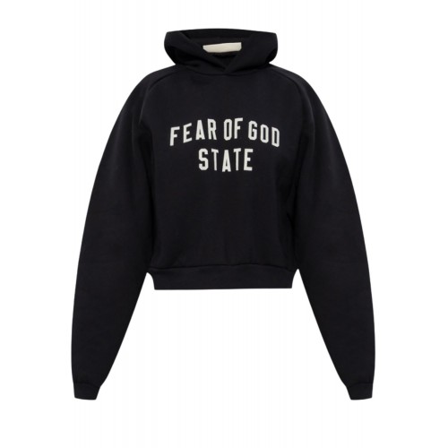 Hanorac FEAR OF GOD, BLACK Sweatshirt with embroidered logo Hanorac FEAR OF GOD, BLACK Sweatshirt with embroidered logo