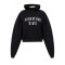 Hanorac FEAR OF GOD, BLACK Sweatshirt with embroidered logo