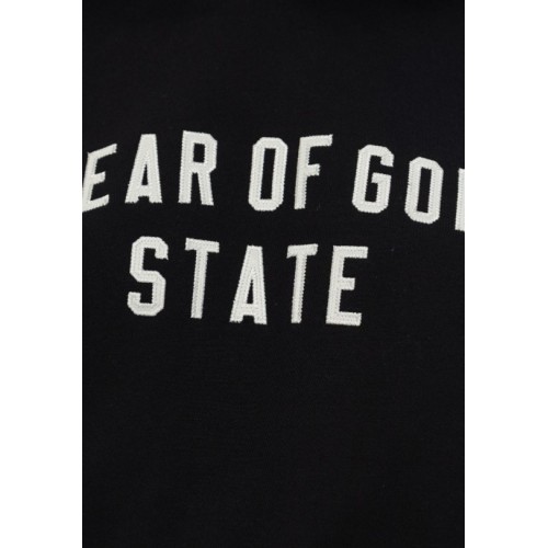 Hanorac FEAR OF GOD, BLACK Sweatshirt with embroidered logo Hanorac FEAR OF GOD, BLACK Sweatshirt with embroidered logo
