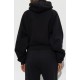 Hanorac FEAR OF GOD, BLACK Sweatshirt with embroidered logo - 192SP257820FWJETBLACK