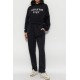 Hanorac FEAR OF GOD, BLACK Sweatshirt with embroidered logo - 192SP257820FWJETBLACK