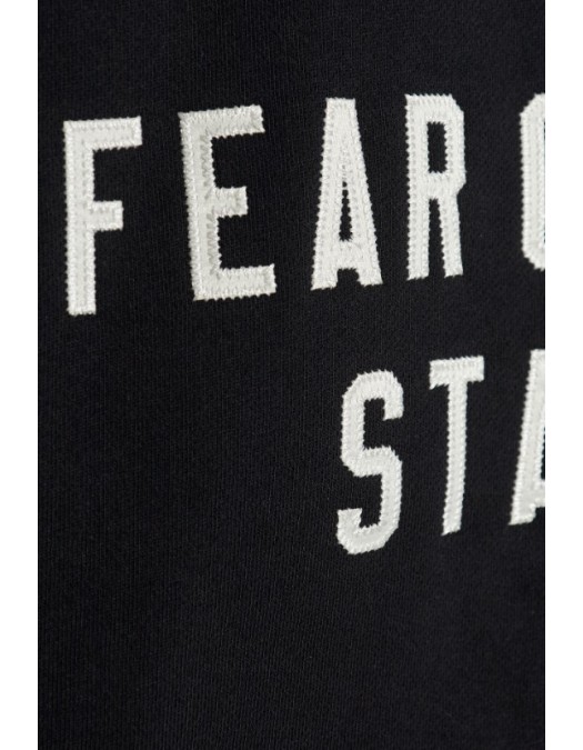 Bluza FEAR OF GOD, Essentials BLACK Sweatshirt with embroidered logo - 192SP257830FWJETBLACK