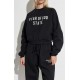 Bluza FEAR OF GOD, Essentials BLACK Sweatshirt with embroidered logo - 192SP257830FWJETBLACK